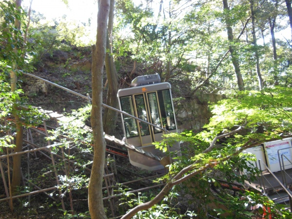 寂光院　ケーブルカー